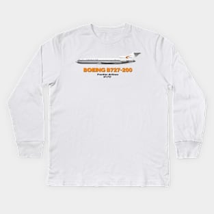 Boeing B727-200 - Frontier Airlines Kids Long Sleeve T-Shirt